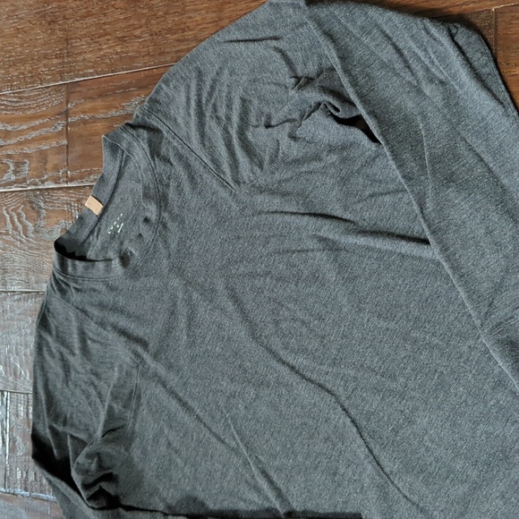 lunya Tops - LLUNYA I Gray Grey Relaxed Good in Bed Crew Neck Long Sleeve Lounge Shirt, M
